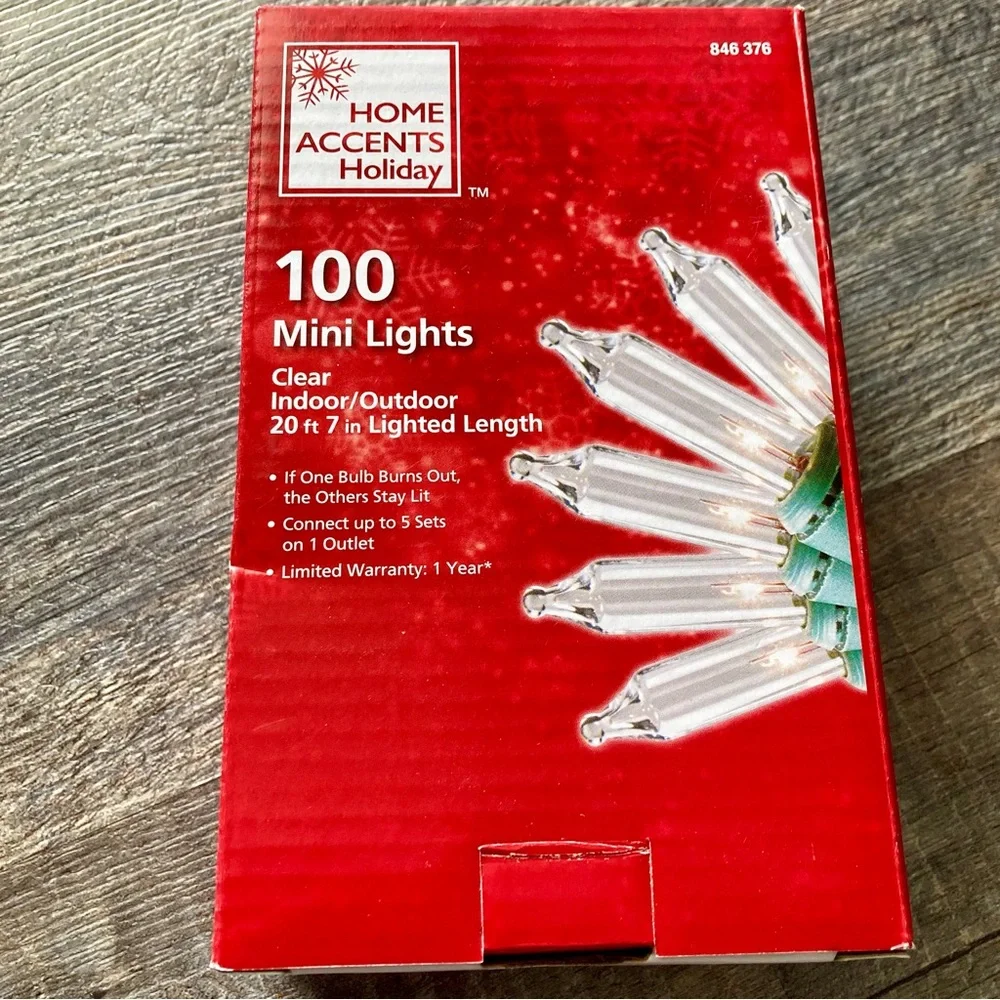 NWT Clear Mini 100 count Lights - 3 boxes